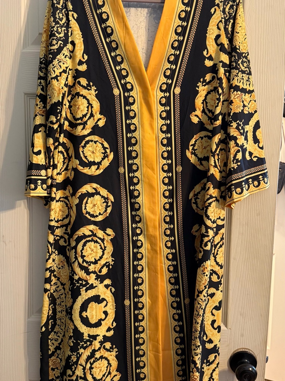Black and Yellow Baroque Cover-Up - Picture 3 of 3